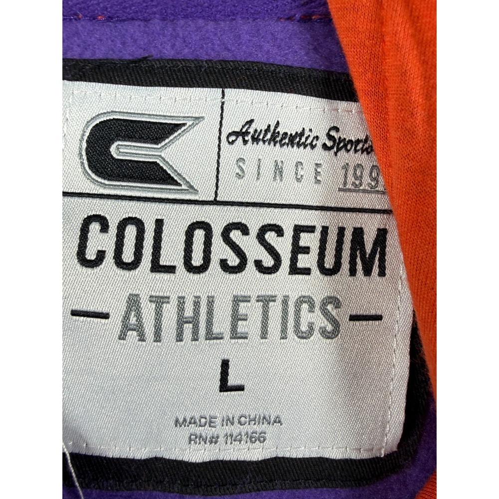 NEW Colosseum Clemson Tigers Pullover Fleece Hoodie Purple Mens Large - Picture 7 of 8
